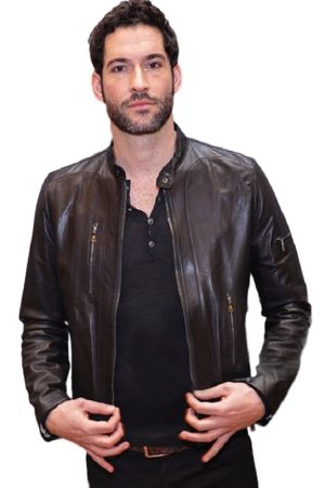 Lucifer Tom Ellis Brown Leather Jacket