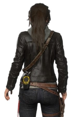 Rise Of The Tomb Raider Lara Croft Black Leather Jacket