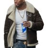 50 Cent Power Bomber Suede Leather Jacket