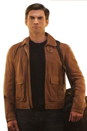 American Horror Story John Lowe Brown Leather Jacket