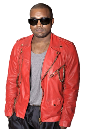 American rapper Kanye West Red Jacket