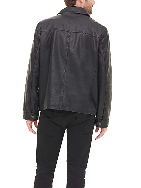 Men Classic Black Jacket Stylish Men Classic Leather Jacket