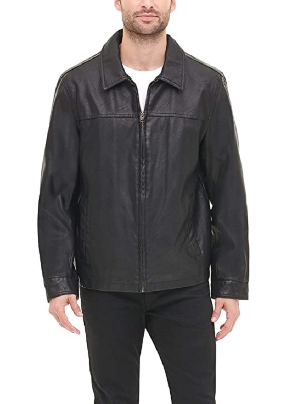Men Classic Black Leather Jacket Stylish Men Classic Black Leather Jacket
