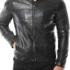 Mens Café Racer Black Jacket