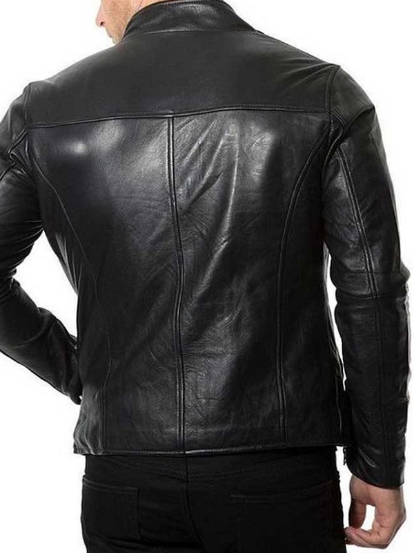 Mens Café Racer Black Leather Jacket Mens Café Racer Jacket