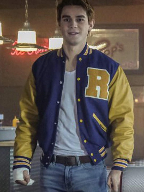 Riverdale-KJ-Apa-Archie-Andrews-Jacket Riverdale KJ Apa Archie Andrews letterman Varsity Jacket