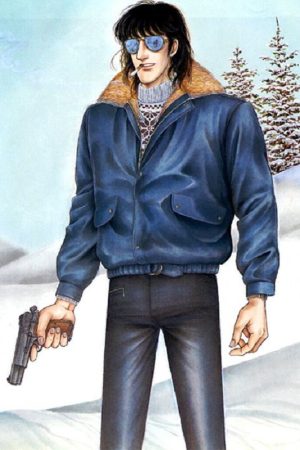 Manga Comic Bomber Bomber Blue Leather Jacket