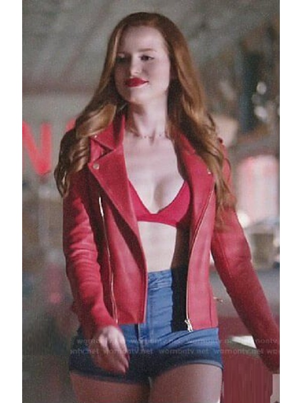 Madelaine Petsch Riverdale Cheryl Blossom Red Jacket TV Drama Riverdale Madelaine Petsch Cheryl Blossom Red Jacket