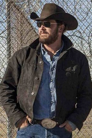 Cole Hauser Yellowstone Rip Wheeler Black Jacket