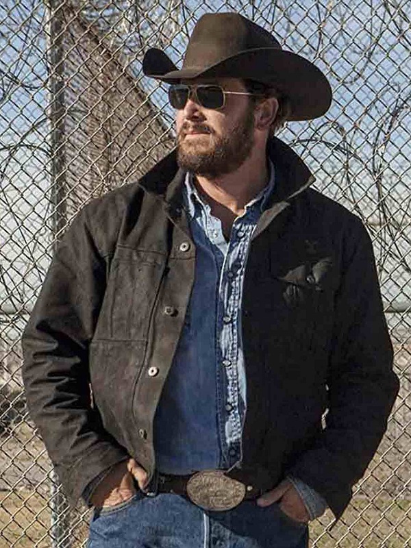 Yellowstone-Cole-Hauser-Rip-Wheeler-Jacket Cole Hauser Yellowstone Rip Wheeler Black Jacket