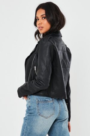 Women's Faux Leather Biker Jacket