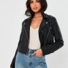 Women's Faux Leather Black Biker Jacket