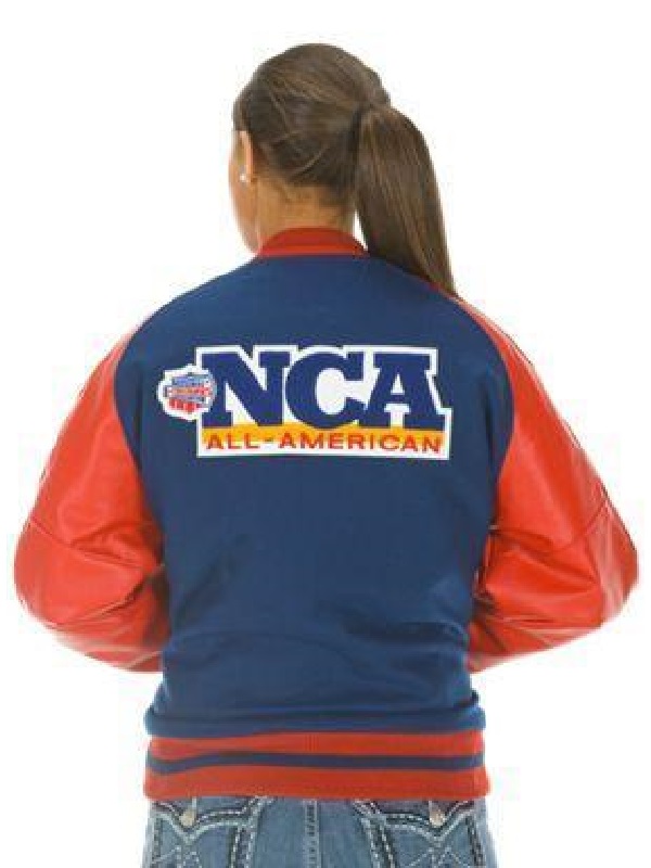 nca american bomber jacket All American NCA Summer Camp Varsity Bomber Jacket