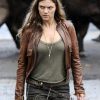 Revolution Charlie Matheson Tracy Spiridakos Brown Leather Jacket