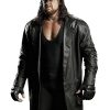 Wrestler The Undertaker Black Leather Coat