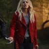 Romantic Series Once Upon a Time Emma Swan Red Suede Leather Jacket