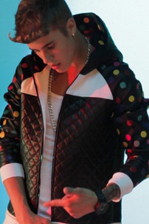 Singer Justin Bieber Lolly ft Quilted Hoodie Jacket