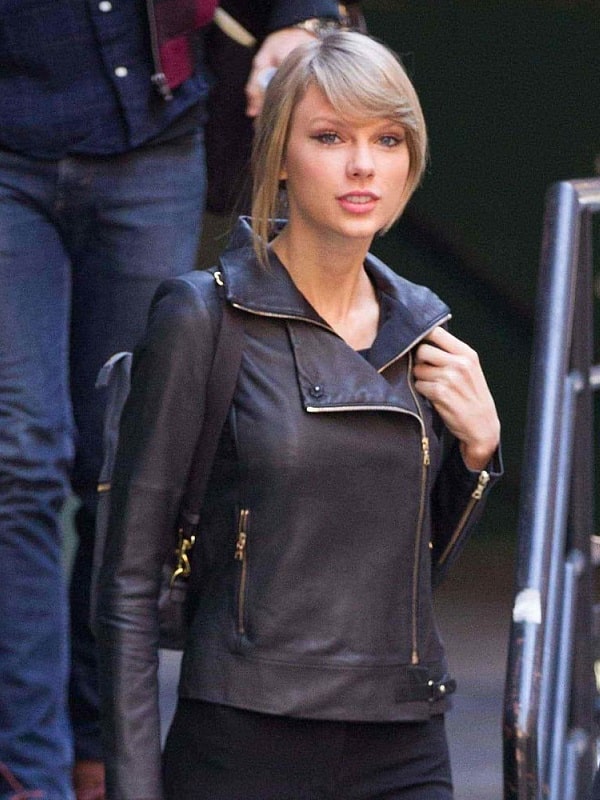 Taylor-Swift-Leather-Jacket American Singer Taylor Swift Black Leather Jacket