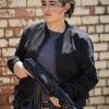 Alanna Masterson Wear A Black Jacket In The Walking Dead Tara Chambler Jacket Series