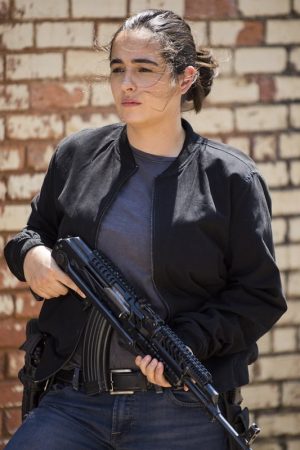 Alanna Masterson Wear A Black Jacket In The Walking Dead Tara Chambler Jacket Series