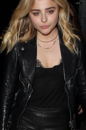 American Actress Chloë Grace Moretz Leather Jacket