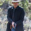 Timothy Olyphant Wearing A Wool Coat In The TV Drama Justified Raylan Givens