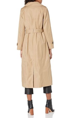 A Women Wearing Single Breasted Trench Coat