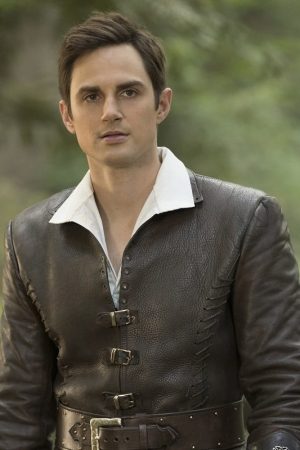 Andrew J. West Wearing A Brown Leather Jacket In Once Upon a Time TV Series