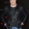David Harbour Wearing Black Leather Blazer Stranger Things Event