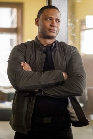David Ramsey Wearing A Stylish Leather Jacket In Arrow TV Series