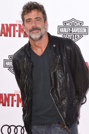 Actor Jeffrey Dean Morgan Wearing Black Leather Jacket In Ant Man Premiere