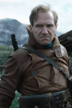 Ralph Fiennes Wearing Brown Leather Coat In The King's Man Film