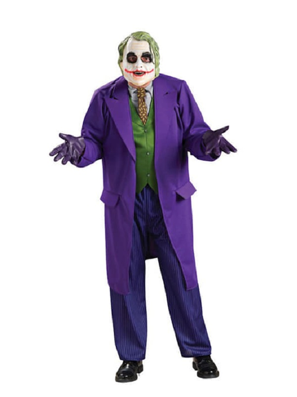 halloween party joker purple coat A Men wearing Purple Coat Halloween Party Joker Apparel