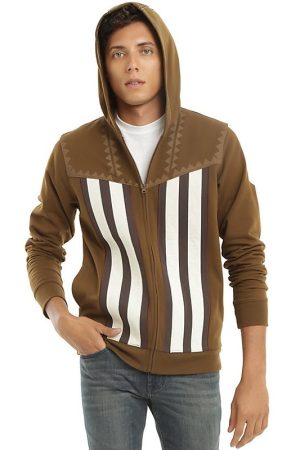 Men Wearing Assassin Creed Cosplay Brown Hoodie