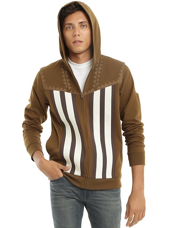 Assassin Creed Cosplay Hoodie Men Wearing Assassin Creed Cosplay Brown Hoodie
