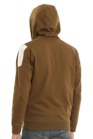 Men Wearing Brown Hoodie