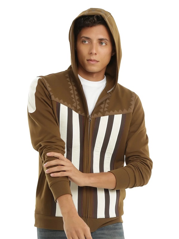 Assassin's Creed Cosplay Hoodie Men Wearing Brown Hoodie Assassin Creed Cosplay
