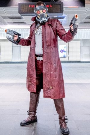 Chris Pratt Wearing Leather Coat In Guardians of the Galaxy