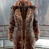 Fallout 4 Elder Maxson Fur Collar Long Leather Battle Jacket Coat