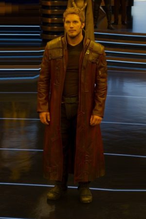 Chris Pratt Wearing Leather Coat In Guardians of the Galaxy Vol. 2 Film