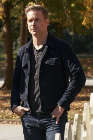 Matthew Davis Wearing Black Suede leather jacket In Legacies