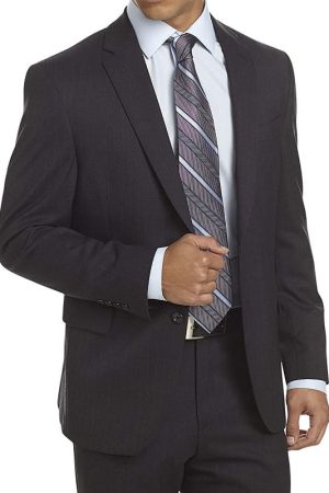 Men Wearing Two Button Closure Black Suit