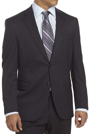 A Men Wearing Two Button Closure Classic Separate Black Suit