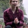 Mina Sundwall Wearing Purple Jacket In Lost in Space