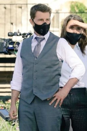 Tom Cruise Wearing Gray Vest In Mission Impossible 7