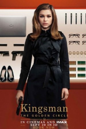 Sophie Cookson Wearing Black Coat In Kingsman The Golden Circle as Roxy
