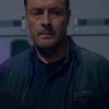 Toby Stephens Wearing Black Leather Jacket In Lost in Space as John Robinson Tv Series