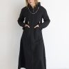 A Women Wearing Video Game Organization XIII Long Cosplay Black Coat