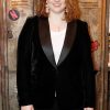 Shannon Purser Wearing Black Velvet Tuxedo In Stranger Things Event