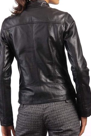 Women Wearing Caferacer Leather Jacket